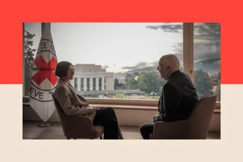 BBC / Matt Goddard Jeremy Bowen sits down with Mirjana Spolaric, President of the ICRC