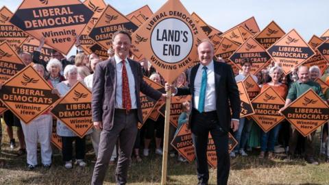 Andrew George was joined by the Liberal Democrat leader Ed Davey for campaigning earlier in the week
