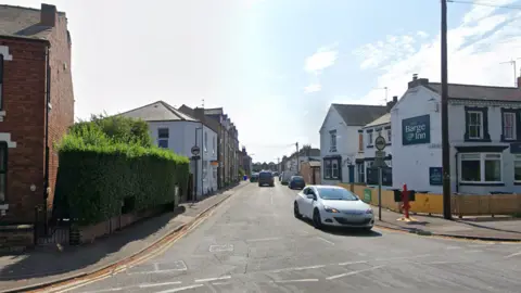 The entrance to the street where the collision happened