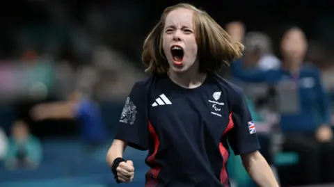 Bly Twomey playing at the Paralympics 