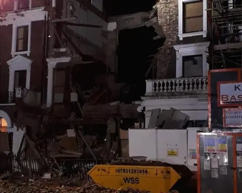 London Fire Brigade Collapsed buildings in Chelsea