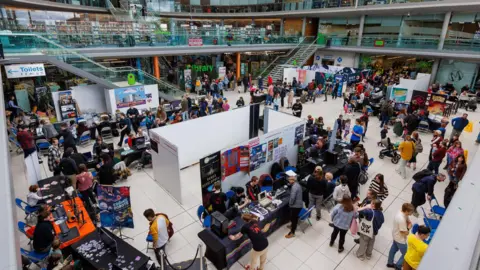 Luke Witcomb Wide view of the festival inside The Forum