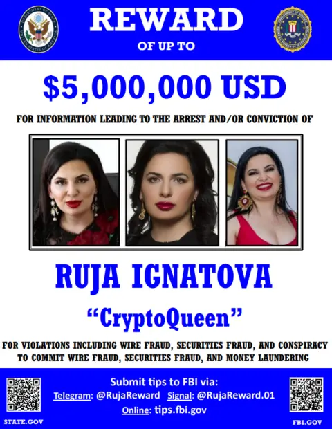 FBI A wanted poster for the so-called CryptoQueen