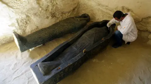 EPA Sarcophagi discovered at Luxor site