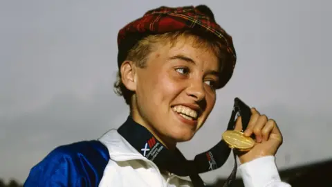 SNS Group Liz Lynch at the 1986 Commonwealth Games