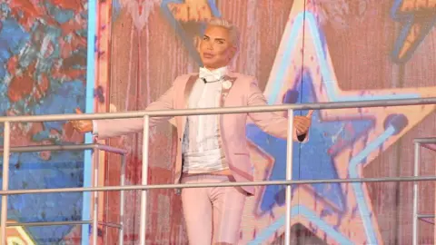 Getty Images Rodrigo Alves enters the Celebrity Big Brother house on August 16th