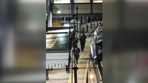 TikTok/@qonquest Social media footage showed police on the station platform