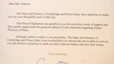 PA Letter from Duke & Duchess of Cambridge