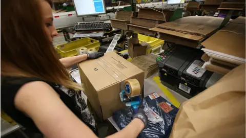 Getty Images An Amazon worker