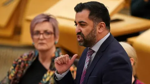 PA Media Humza Yousaf at FMQs