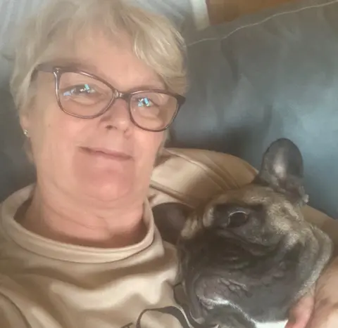 Brain Tumour Research Barbara Hollands with a dog