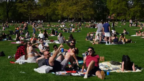 Getty Images People relaxing in Central Park