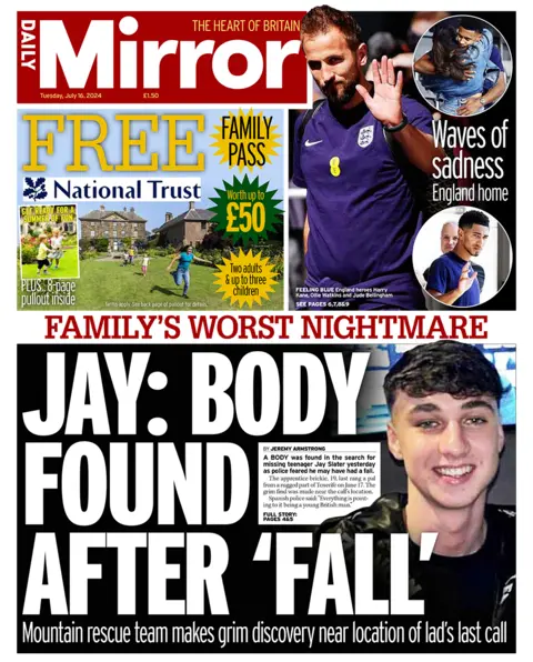  body found after 'fall'". 