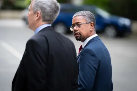 PA Media Vaughan Gething arriving at the Covid inquiry