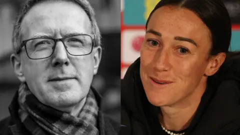 BBC Prof Eugene Milne and footballer Lucy Bronze