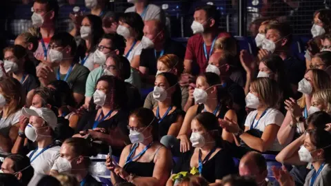 Getty Images Concert-goers wore protective face masks for the study, in Leipzig, on 22 August 2020