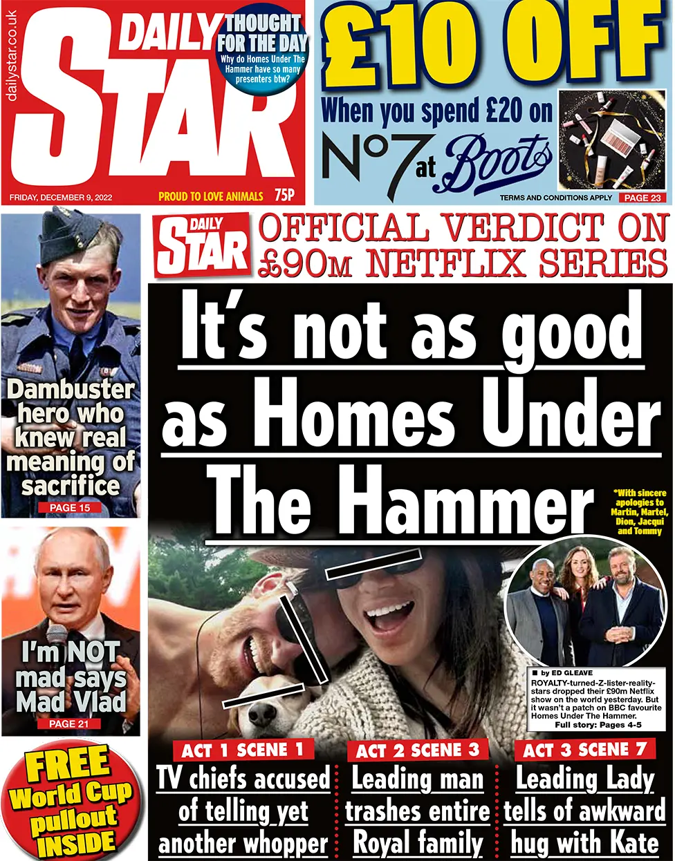 Daily Star front page