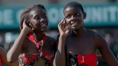 People performing during Swaziland's celebration of 50th anniversary of independence