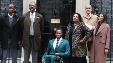 PA Adrian Lester, Sir Lenny Henry, Ade Adepitan, Nadine Marsh-Edwards, Marcus Ryder and Meera Syal