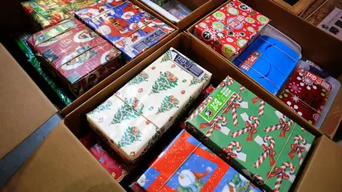 Getty Images Christmas shoebox gift donations