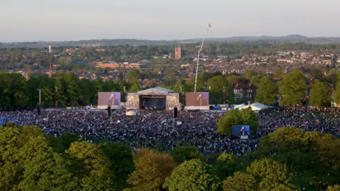 PA Media Kasabian performing in Victoria Park after the Leicester City parade in 2016