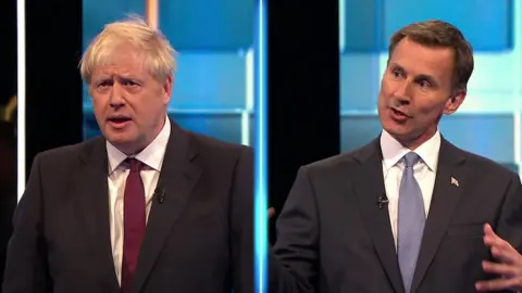 ITV Boris Johnson and Jeremy Hunt