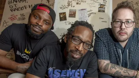 Museum of London Artist Willkay, grime pioneer Jammer and co-curator Roony "Risky" Keefe