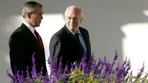 Getty Images President George W. Bush with Vice President Dick Cheney