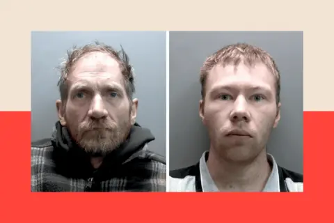 Northumbria Police Handout photos issued by Northumbria Police of Daniel Graham, 39, (left) and Adam Carruthers, 32