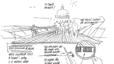Foster + Partners A sketch of the bridge design