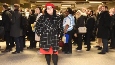 Getty Images Ms Lamé at a London Bridge railway station 