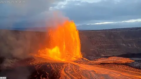 Lava spews out of Hawaii's Kilauea volcano