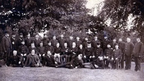 North Wales Hospital Historical Society Male staff in 1884