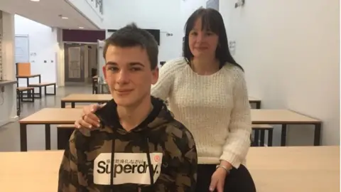 BBC Russell Harrison with his mum Julie