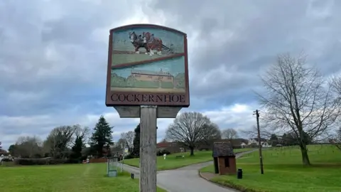 Danny Fullbrook/BBC Cockenhoe village sign