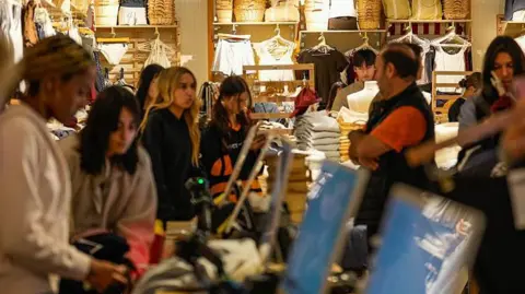 Shoppers at a Brandy Melville store in Houston, Texas (file picture)