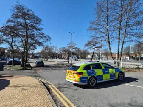 Police car in car park