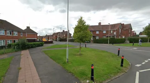 A view of a residential area in the Coney Hill area