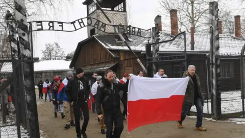 AFP Ultra-nationalists marching at Auschwitz, 27 Jan 19