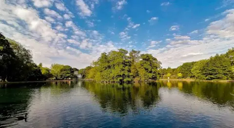 Getty Images Scenic picture of a lake surrounding trees in West Park, Wolverhampton 