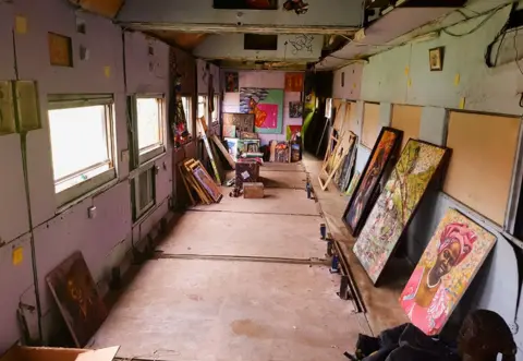 BBC Interior of the train carriage