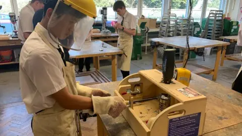 Simon Dedmand/BBC Pupils at Southend School for Boys