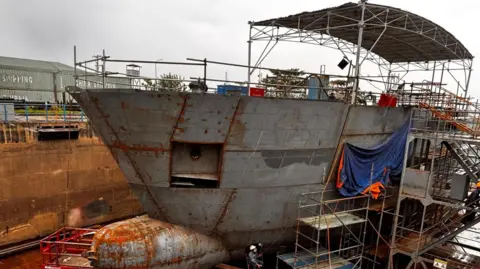 Isles of Scilly Steamship Group Ship under construction