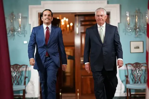 Getty Images Tillerson met with the Qatari foreign minister earlier this week