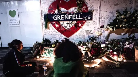 Getty Images Anniversary memorial to Grenfell victims