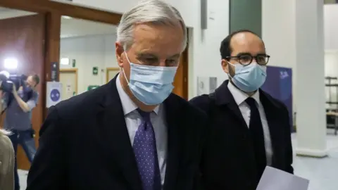 Reuters Michel Barnier arrives at European Parliament