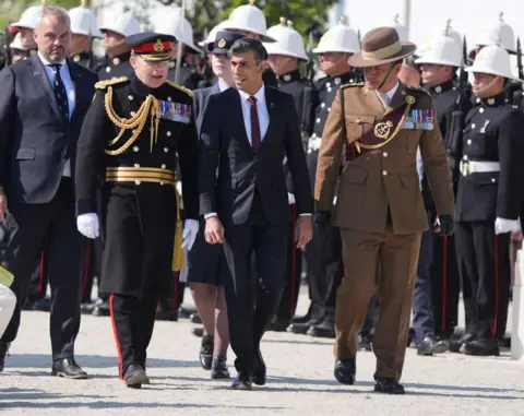 Gareth Fuller/PA Prime Minister Rishi Sunak at a D-Day commemorative event at the British Normandy Memorial in Ver-sur-Mer, France.ve event at the British Normandy Memorial in Ver-sur-Mer, France.