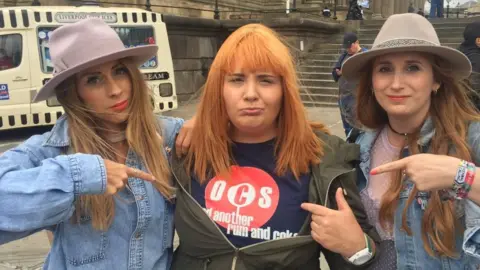 Melissa, Krista and Rachel had travelled from Bristol to see Ocean Colour Scene