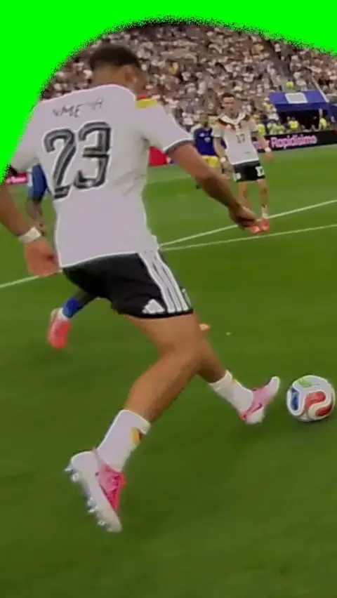 Germany's first goal from referee's camera