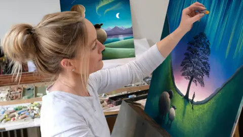 PA Media Lucy Pittaway painting